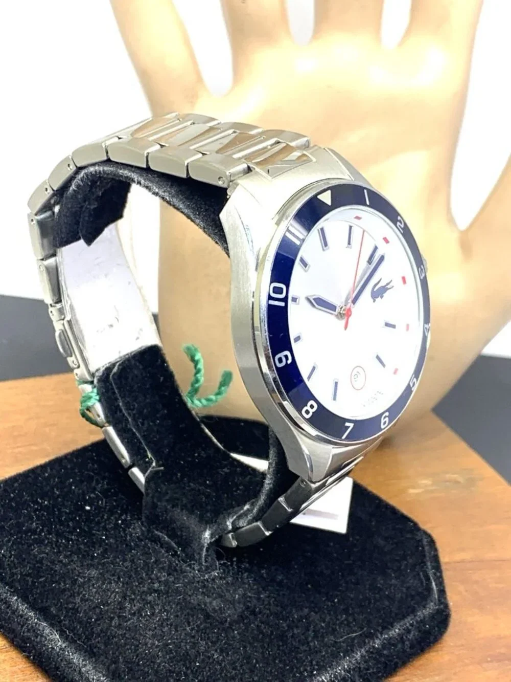 Lacoste Men's Watch 2011187 Tiebreaker Quartz Silver Dial Stainless Steel 43mm